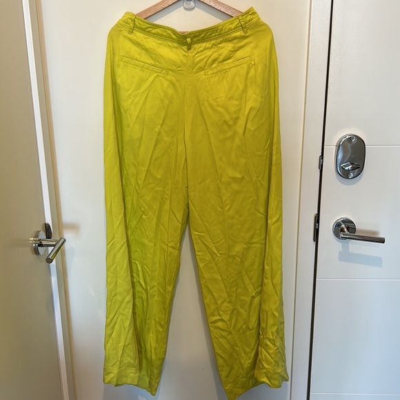 NEW Anthropologie Light Yellow Wide Leg Pants - Picture 14 of 16